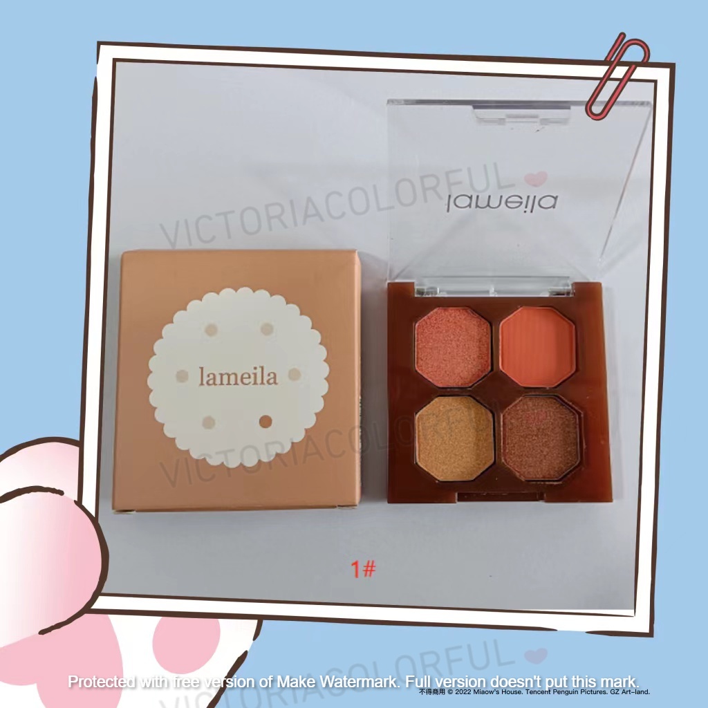 Lameila~eyeshadow geometris 4warna (bentuk diamond)