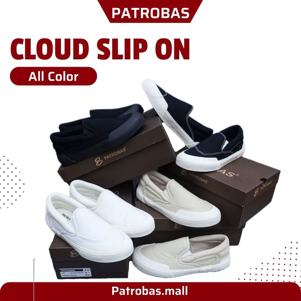 PATROBAS Slip On Original Sepatu Sneakers Petrobas Slop Unisex Warna Lengkap