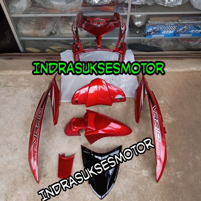 cover full body halus motor honda vario 110 karbu warna merah