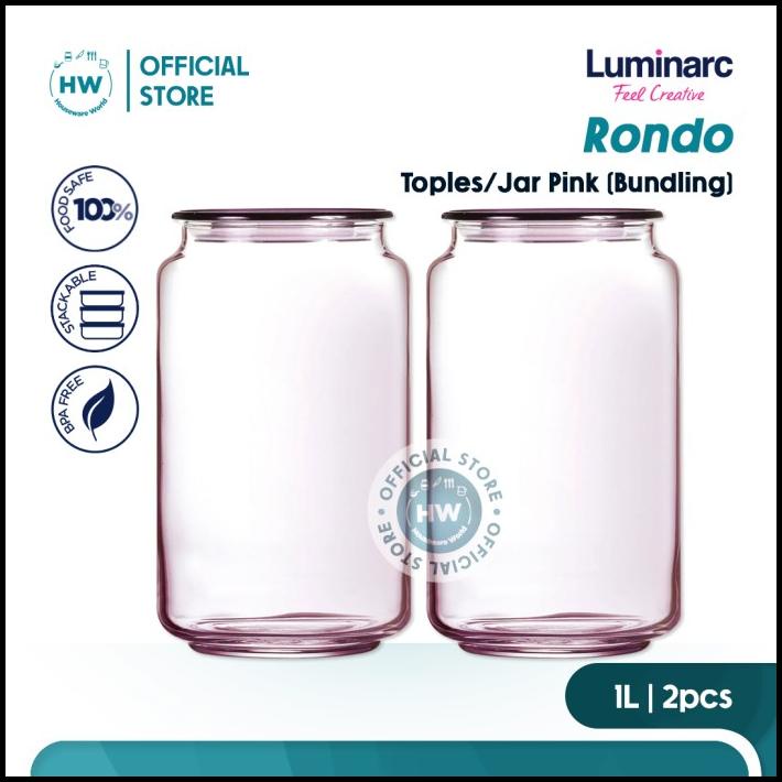 

Luminarc Rondo Jar Ice Pink 1000Ml / L0500