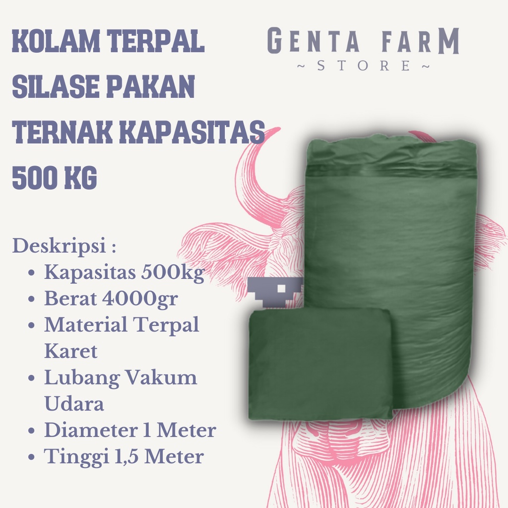 SiloBag Kolam Silase Fermentasi Pakan Ternak Kambing Domba Sapi 500Kg