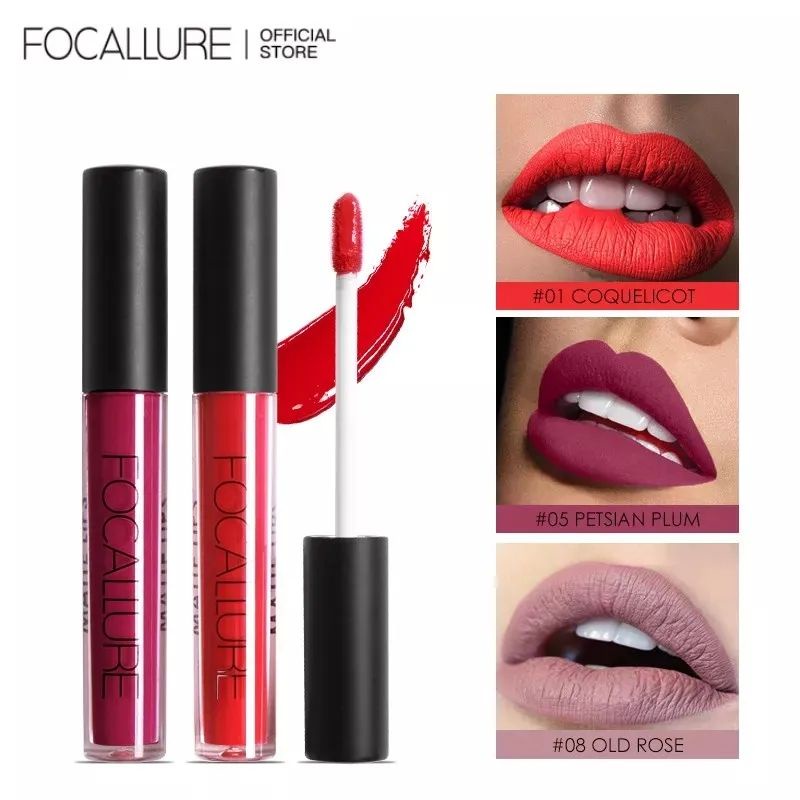 ❣️FOCALLURE Lipstik Matte Waterproof Tahan Lama FA24 Liquid Ultra Chiclip