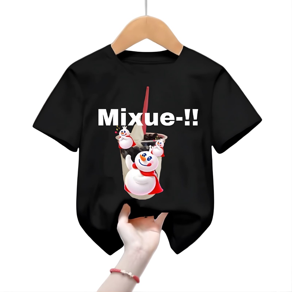 Hzl_outfit Kaos Baju Anak Uniseks Mixue Cream/Kaos Anak Perempuan/ Kaos Anak Laki Laki