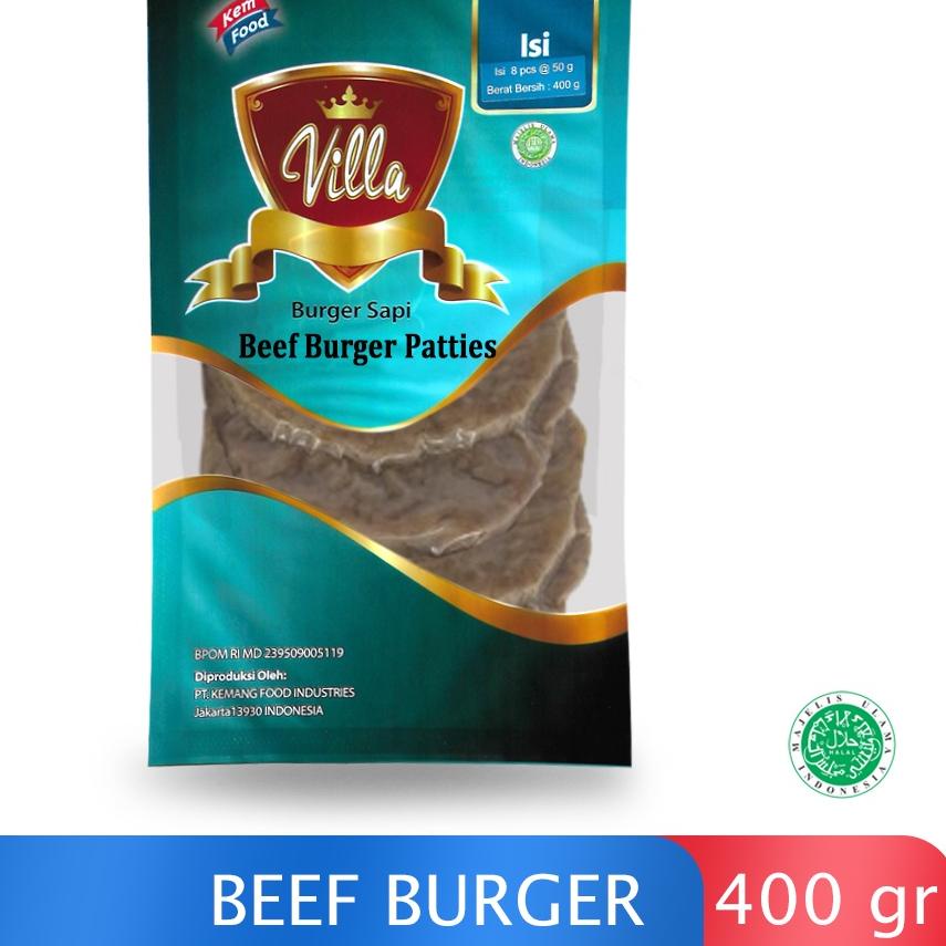 

☺ Villa Beef Burger Patties isi 8pcs - 400gr ♗