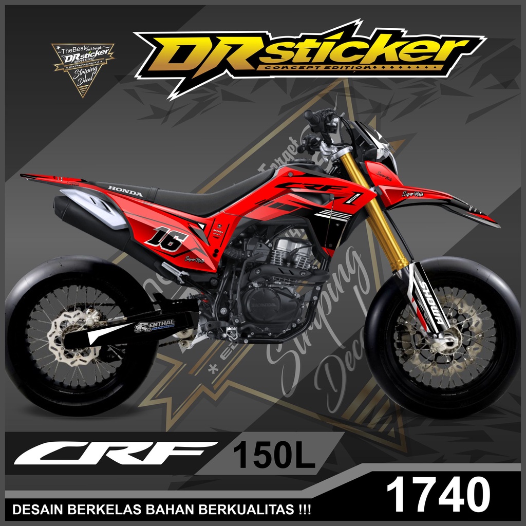 decal crf 150 l full body stiker motor crf 150 l full body decal crf hologram aksesoris motor desain