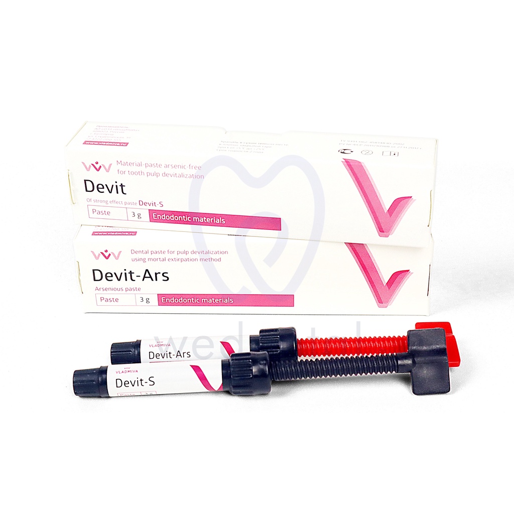 DEVIT Arsen & Non Arsen Devitalisasi Pulpa VLADMIVA Devit Ars Devit S Endo Saraf Gigi Saluran Akar