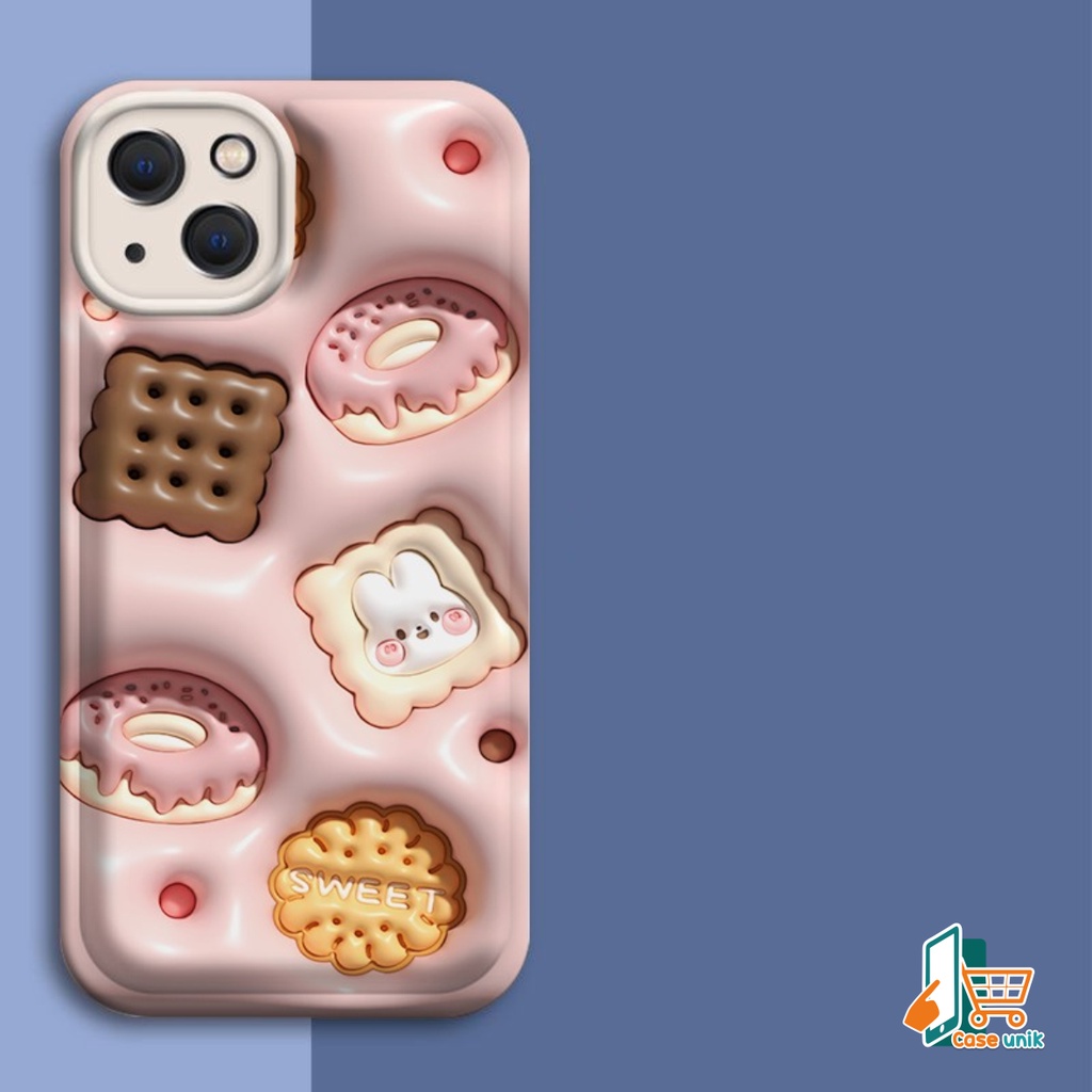 SS146 SOFTCASE MOTIF COOKIES AKSEN 3D FOR OPPO A71 A74 A95 A76 A36 A96 A83 F1S A59 F5 YOUTH F7 RENO 8T 4G 4 4F F17 PRO 5 6 7 8 7z A96 CS5393