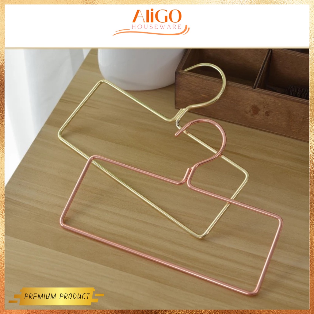 ALIGO Hanger Pasmina Gold Hanger Jilbab Besi Gold Luxury ( Kotak)