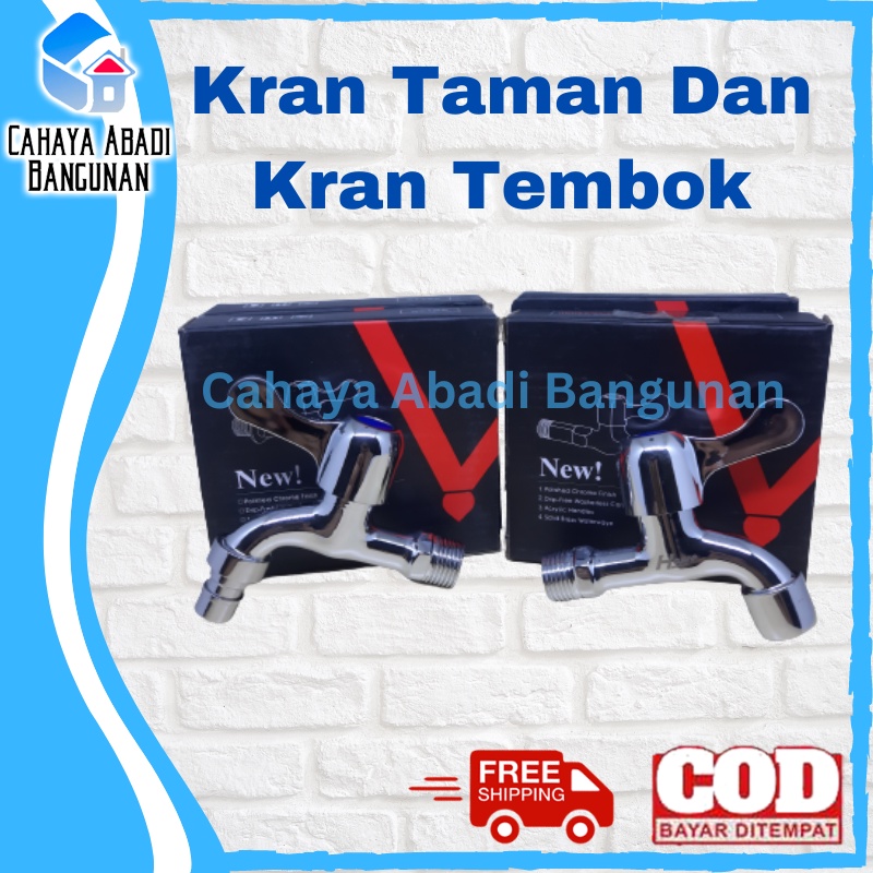 Kran Tembok Kamar Mandi 1/2 inch -Keran air Taman Mesin Cuci - Taman 1/2 inch