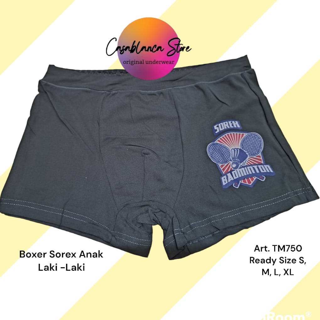 BOXER ANAK LAKI - LAKI SOREX KIDS (Art. SK TM750) BERBAHAN SANGAT HALUS &amp; LEMBUT.