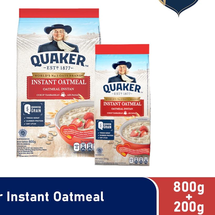 

♝ Quaker Instant Oatmeal 800 Gr + 200 Gr ۝