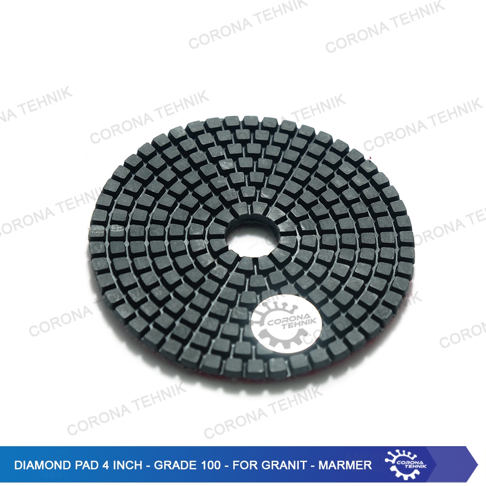 Grade 100 - For Granit - Marmer - Diamond Pad 4 Inch