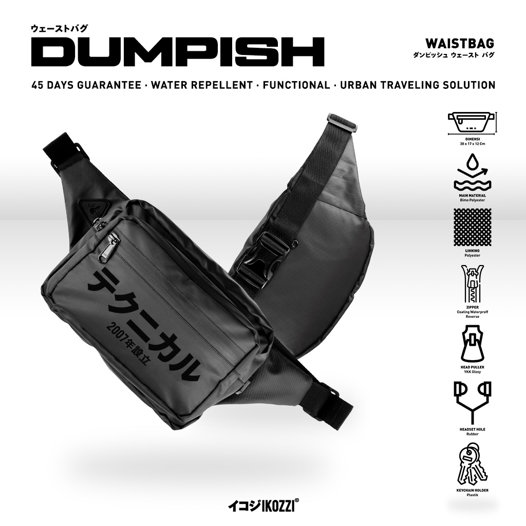 Ikozzi Dumpish Waist bag - Tas selempang - Tas Pinggang