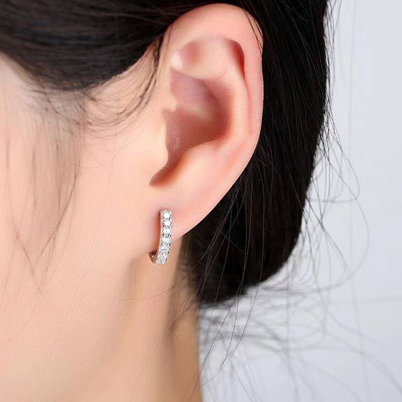 Anting Jepit Titanium Anting Clip Silver Wanita Dewasa Anti Luntur