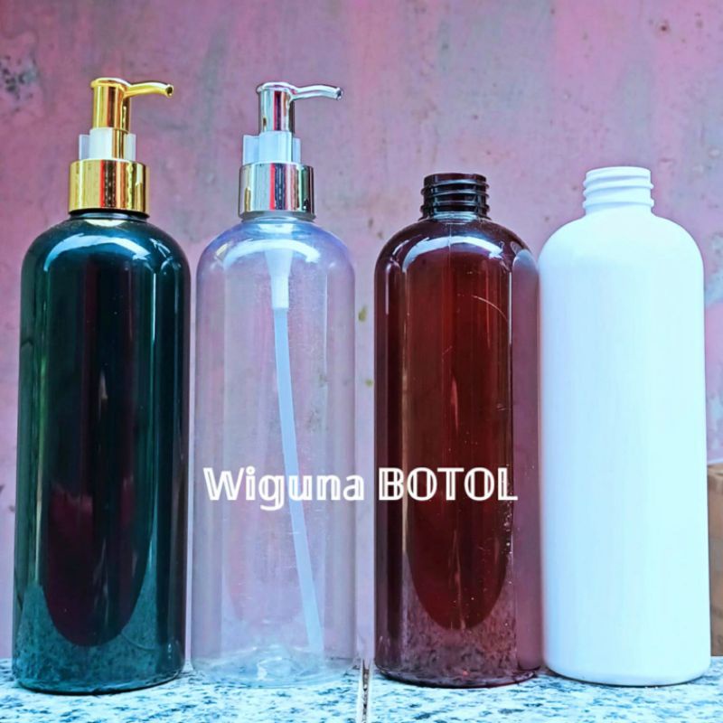 Botol Pump 500ml Model Tinggi / Botol pet 500ml Model Tinggi Tutup Pump Clip Oil Luxury