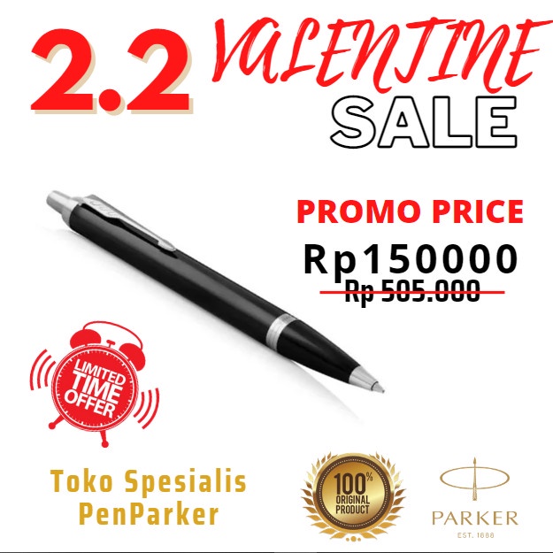 

Parker IM Black Chrome Retractable Ballpoint with Chrome Trim - "ORI