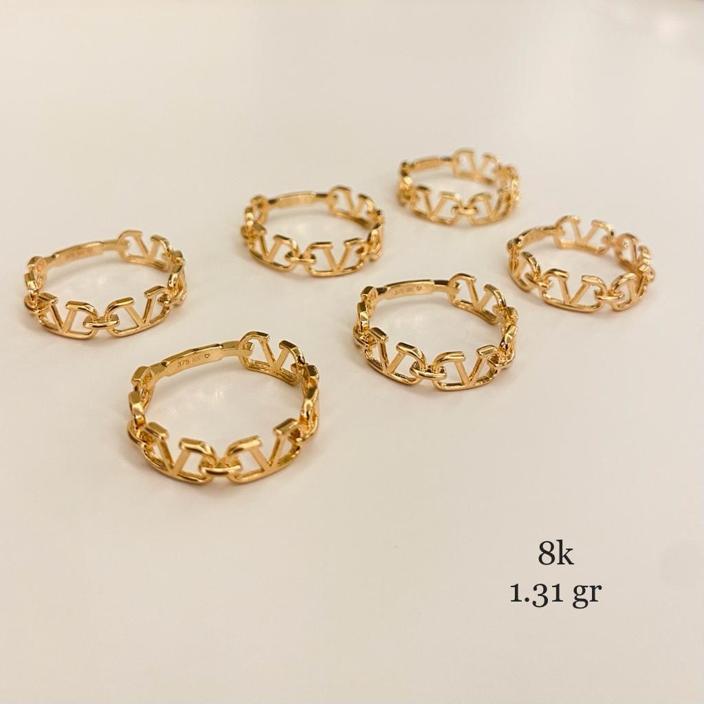 Cincin rantai fashion kadar 375 ayu gold terbaru pameran