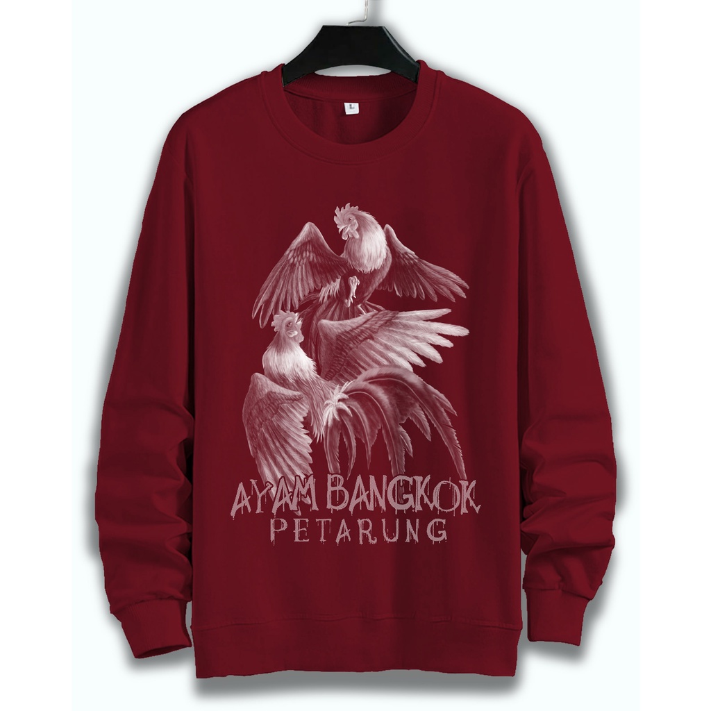 Baju sweater AYAM PETARUNG Pria Lengan panjang /Outerwear/Sweater pria/Fashion pria/Sweater Pria Basic Jumper