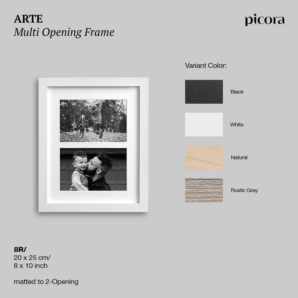 PICORA ARTE Multi Opening Frame 20x25cm 8R/2op Bingkai Foto Dinding