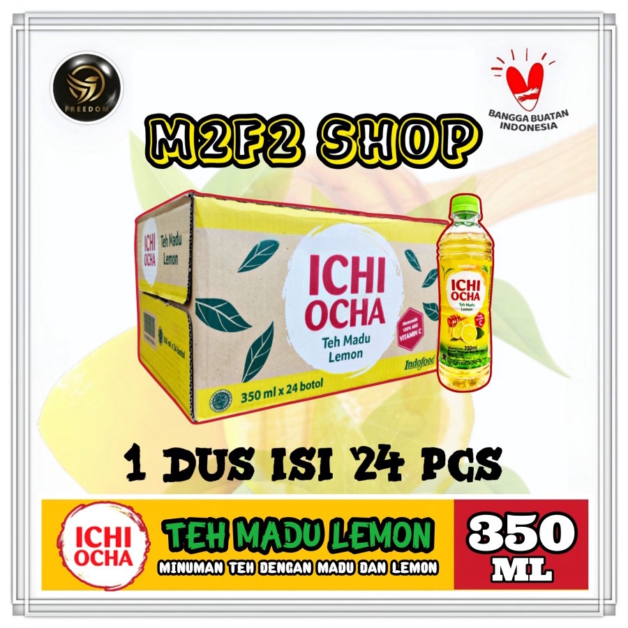 

ICHI OCHA Minuman Teh Madu Lemon Botol Plastik Pet - 350 ml (Kemasan Karton)