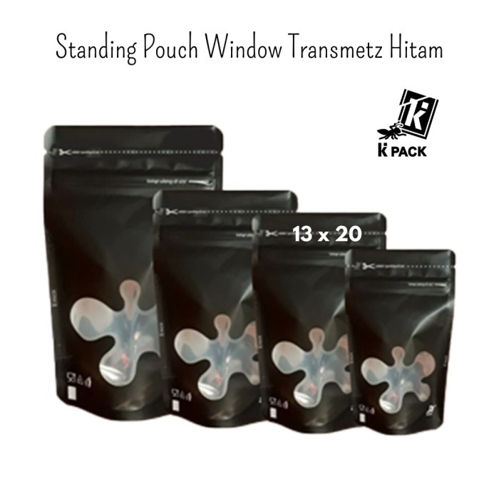 Buruan beli] STANDING POUCH WINDOW TRANSMETZ (K PACK) 13x20 Kemasan snack,kopi dll