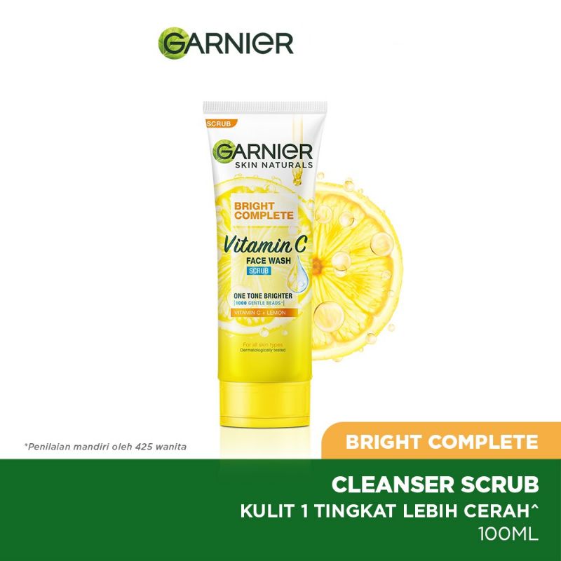 Garnier Bright Complete vit C Face Wash Scrub (NEW)