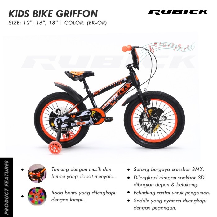 Best Seller Sepeda Anak 12 16 18 Genio Rubick Griffon