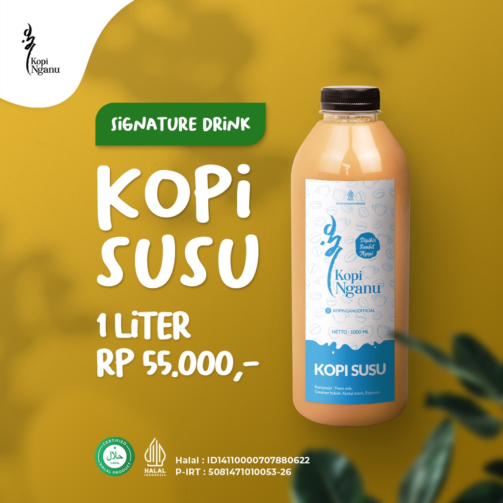 Jual Kopi Susu 1 Liter Minuman Kopi Botol Shopee Indonesia 