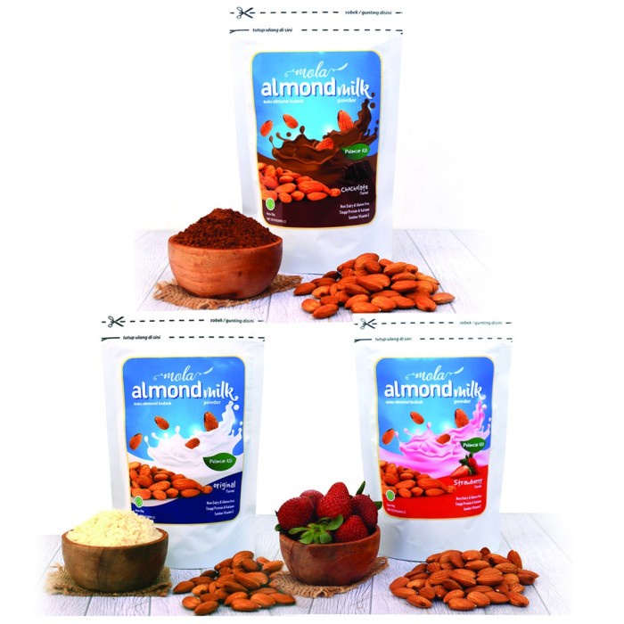 

Paket 3 pcs Mola Almond Milk Powder / Mola Susu Almond Bubuk