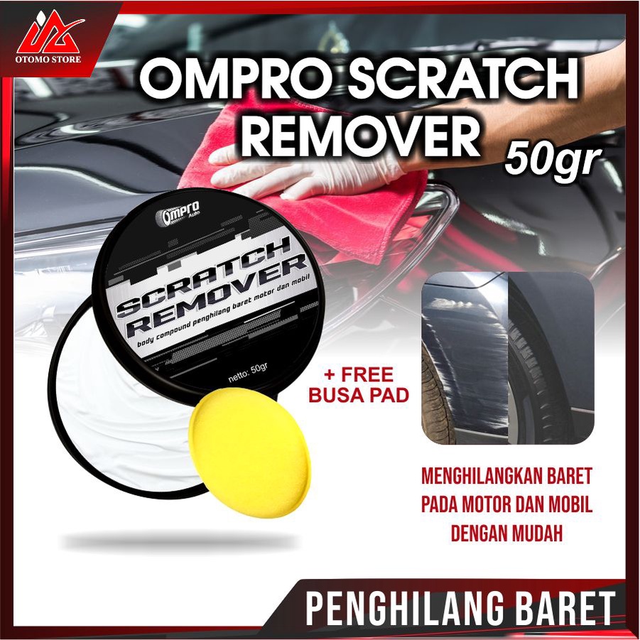 OMPRO SCRATCH REMOVER Compound Penghilang Baret di Body Mobil Motor Helm Permanen Ampuh Cod Asli Ori