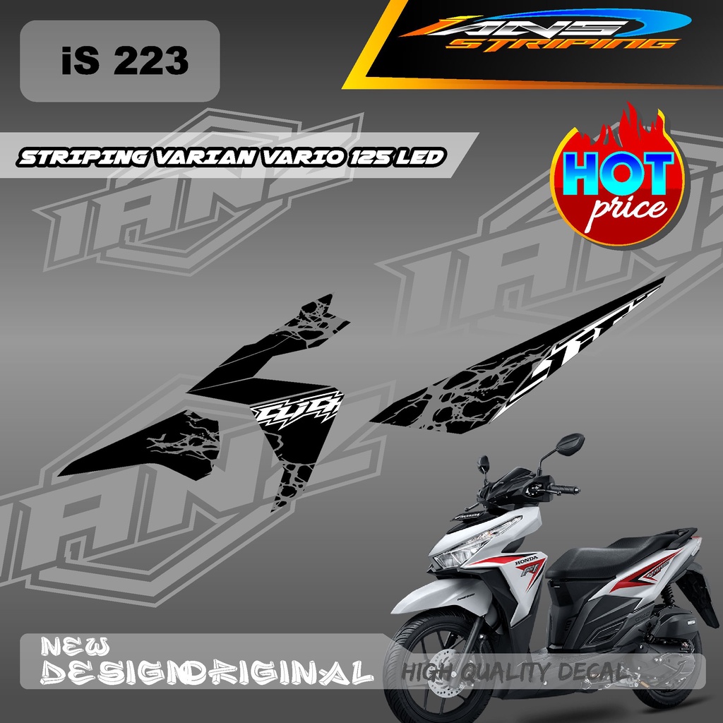 NEW STIKER STRIPING LIST BODY VARIO 125 LED VARIAN CUSTOM WARNA / DECAL VARIO TECHNO / STIKER KERETA HONDA VARIO IS223