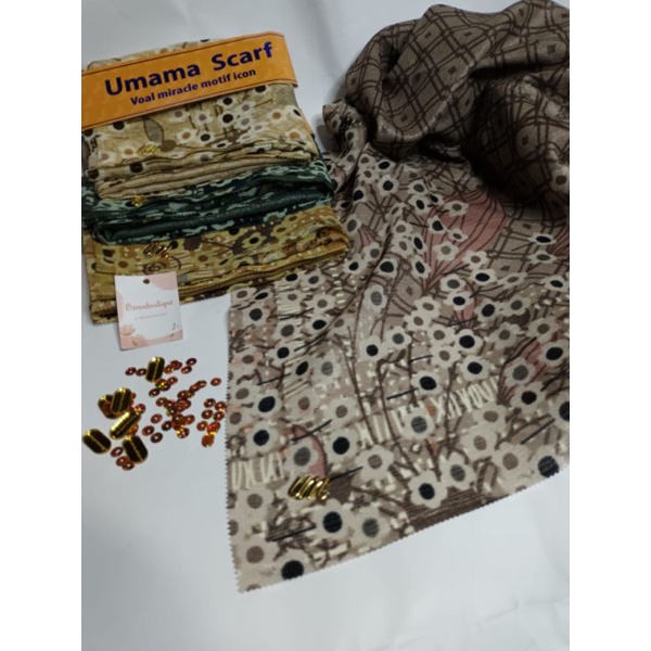 UMAMA SCARF VOAL MIRACLE MOTIF ICON TERBARU