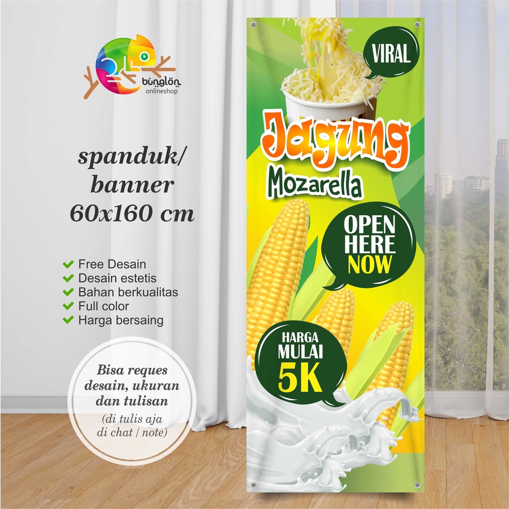 Spanduk, Banner Jagung Mozarella, Jasuke