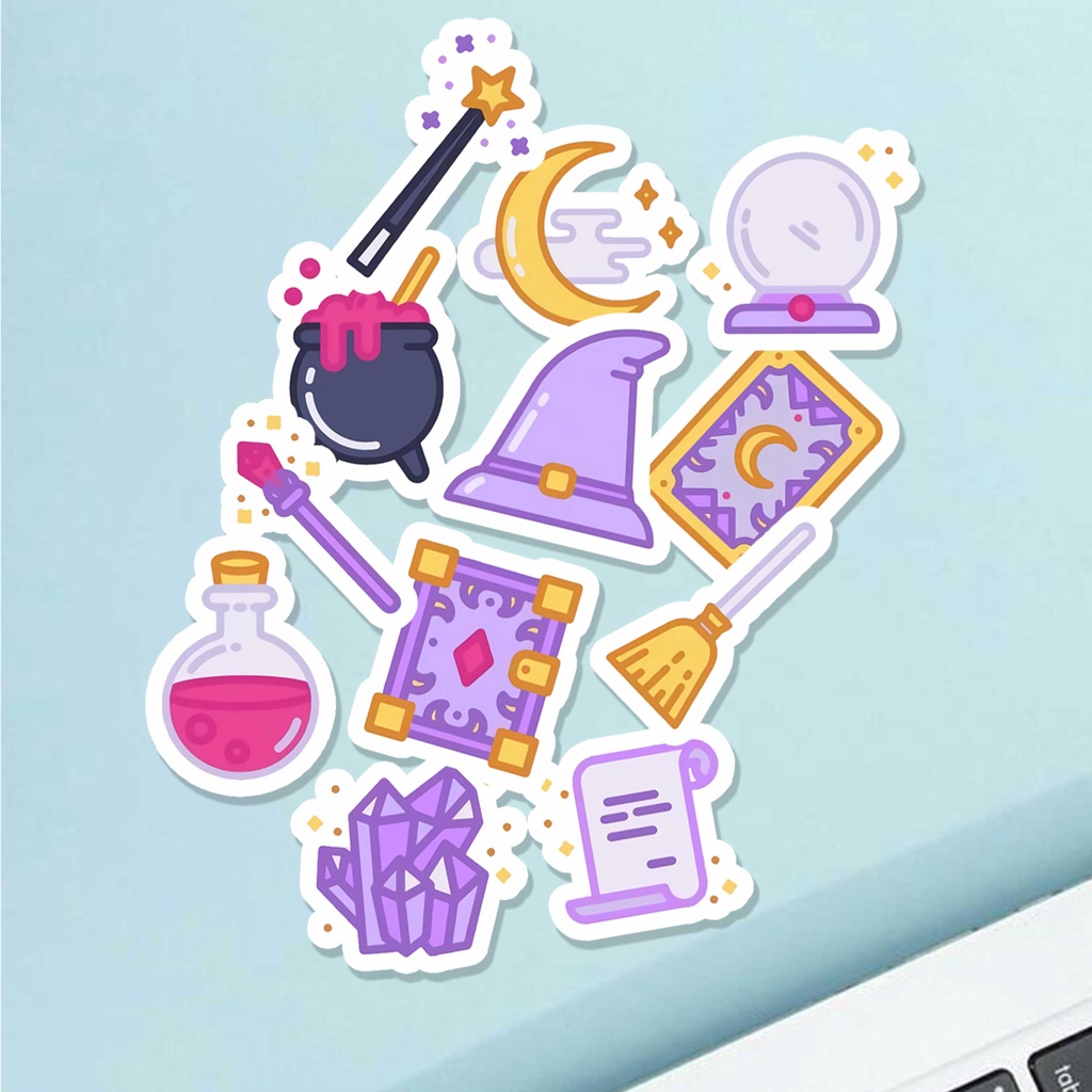 

Sticker Item Wizard Aesthetic Stiker Waterproof (12pcs)