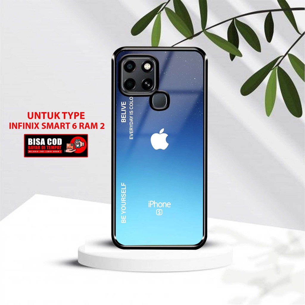 Case Infinix Smart 6 Ram 2 Terbaru [ Motif Apel ] Softcase 2D Glossy Infinix Smart 6 Ram  - Case hp 