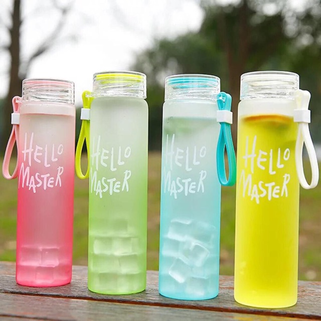 Botol minum kaca Termos Hello Master | water bottle glass