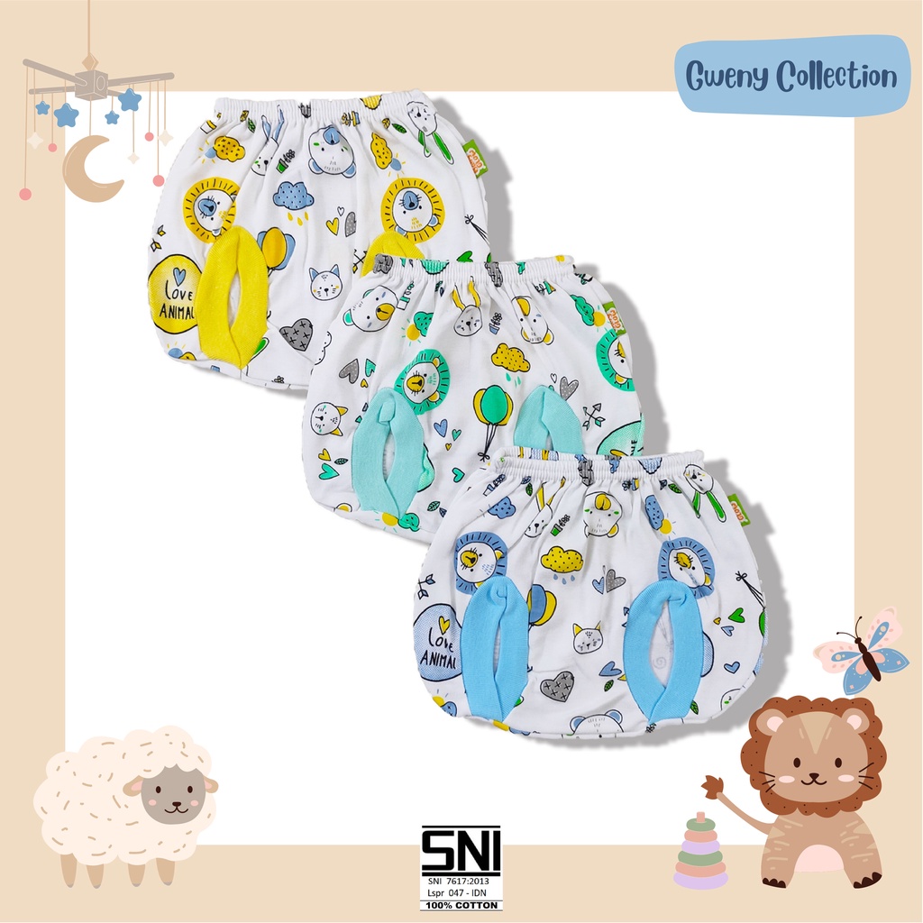 Celana Kacamata Bayi / Celana Kacamata Anak Motif Love Animal Baby Glow