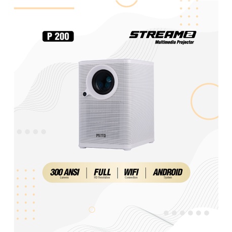 Mito Projector Multimedia Stream 2 - Smart Projector P200 / P-200 / P 200 Original Garansi Resmi