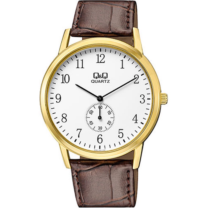 SALE Jam Tangan Pria Bisnis Classic Kulit Leather Analog Ori Q&amp;Q QnQ QQ QA60 Series