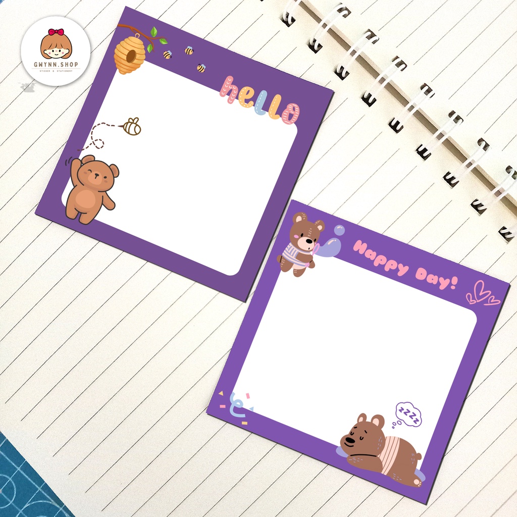 

Memo pad Motif Lucu | Notepad | Journal |Ukuran ( 7.5 × 7.5 cm ) Ketebalan 80 Gsm
