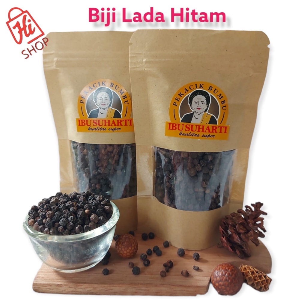 

Ibu Suharti - Rempah Biji Lada Hitam Asli Bangka Bumbu Dapur Merica Bulat Black Pepper Kualitas Premium