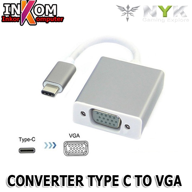 Kabel Converter Adapter USB Type C / Converter USB 3.1 Type C To VGA