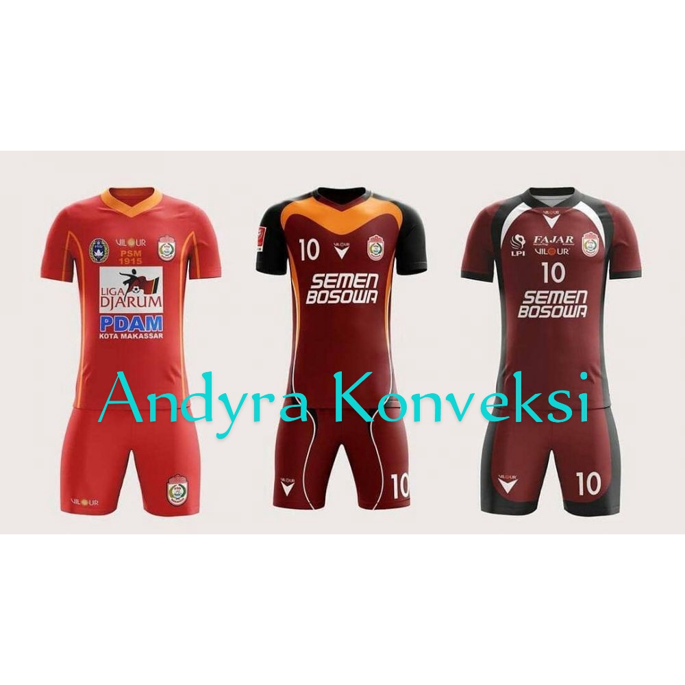 Retro Jersey PSM Makassar - FULL Printing - Free Custom Name set