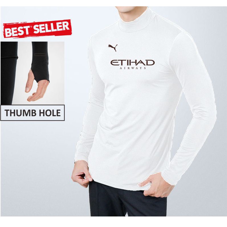 KAOS MANSET BASELAYER ETIHAD  HITAM PREMIUM GYM/ RUNNING / CYCLING
