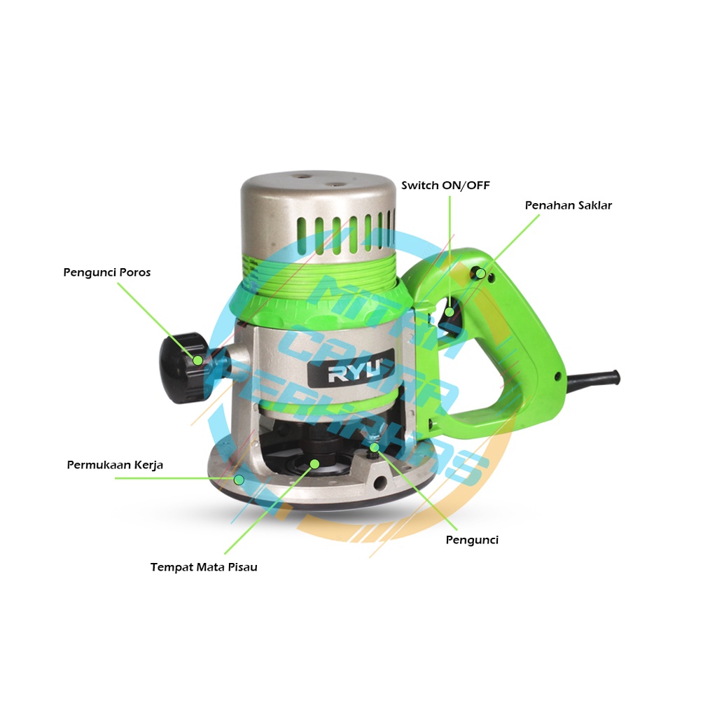 Mesin Profil Ryu Rrt12-1 / Mesin Router Ryu Rrt 12-1 Wood Trimmer - Termurah Mesin Pasrah Kayu -Router Woodworki Termurah