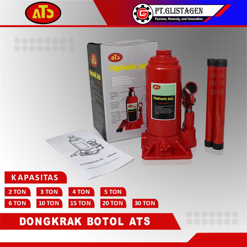 ATS Dongkrak Botol 4 Ton - Hydraulic Jack 4 Ton