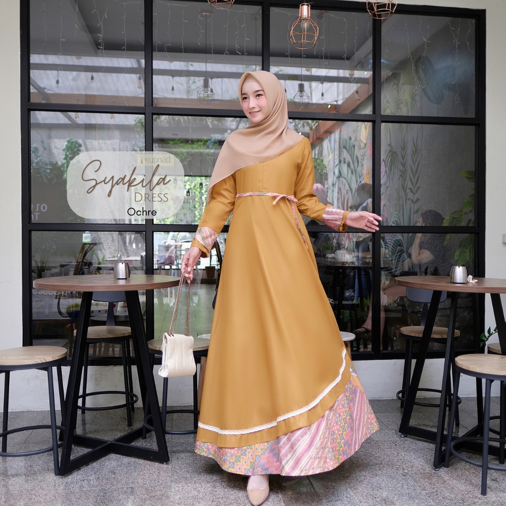 KUPNAD Gamis Premium bahan Katun Toyobo - Syakila Dress by KUPNAD super halus dan adem cocok untuk sehari-hari