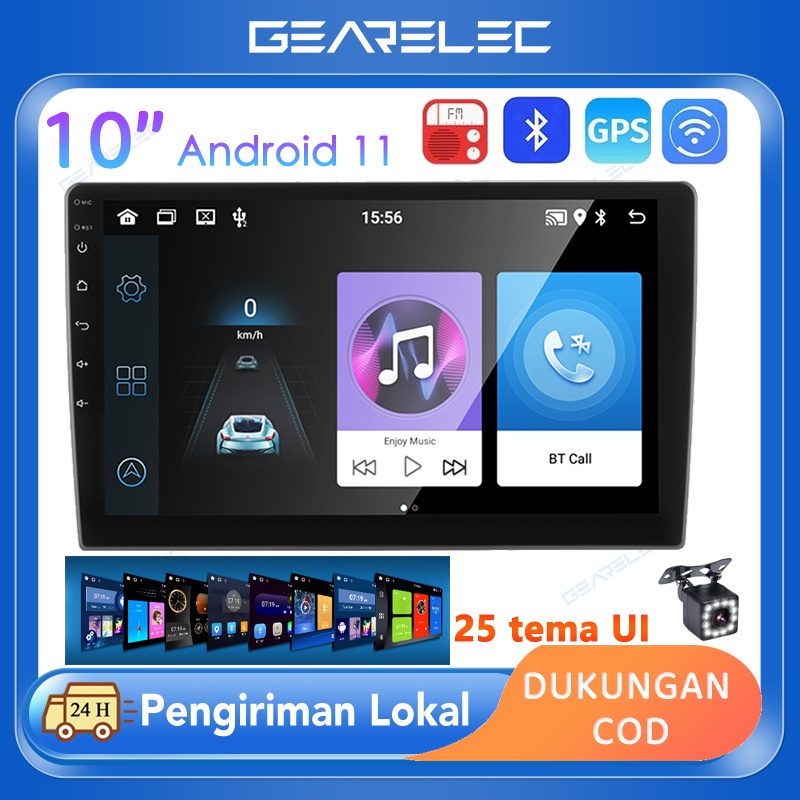 10 Inch Android 11 Radio Mobil RAM2GB ROM32GB  Bluetooth WiFi GPS Youtube Untuk TOYOTA Daihatsu Mitsubishi HONDA SUZUKI Hyundai NISSAN Double Din Touch Screen Stereo Radio Bluetooth Car Multimedia MP5