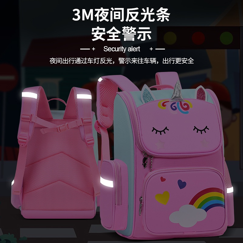 GROSIRTAS LV0150 Tas Ransel Sekolah Anak Perempuan Tas Anak Perempuan Anti Air Motif Kartun