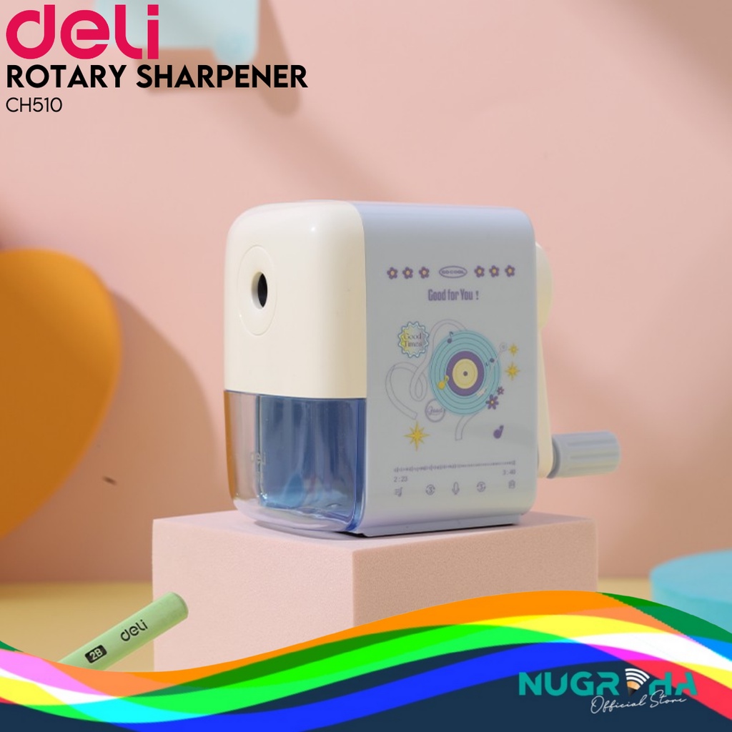 

[DELI X AGNEZ MO] Deli Rotary Sharpener / Rautan Putar Anti Slip CH510